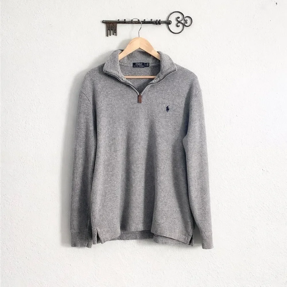 Polo by Ralph Lauren Charcoal grey Zip-Up Men's Sweater size large